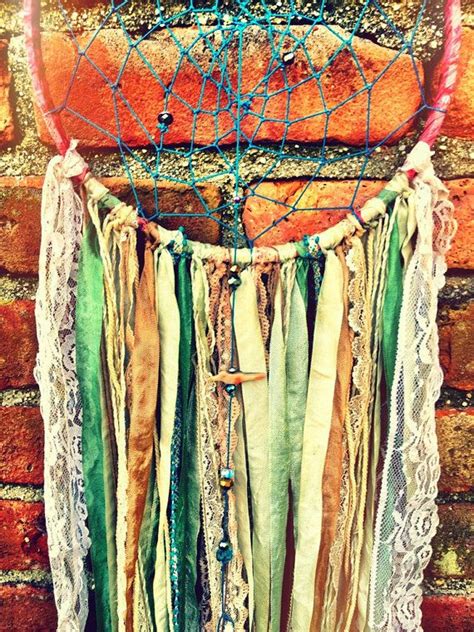 Bohemian Spirit Vintage Fabric Dreamcatcher Etsy Dream Catcher