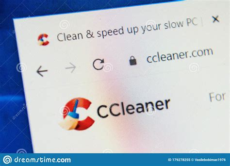 Ccleaner Web Site Selective Focus Editorial Image Image Of