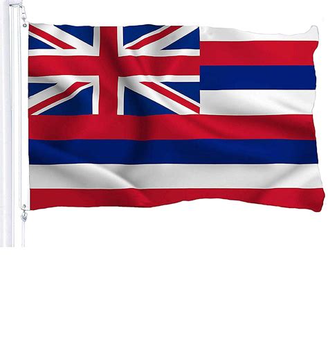 G128 Hawaii State Flag 3x5 Ft Printed Brass Grommets 150d Quality