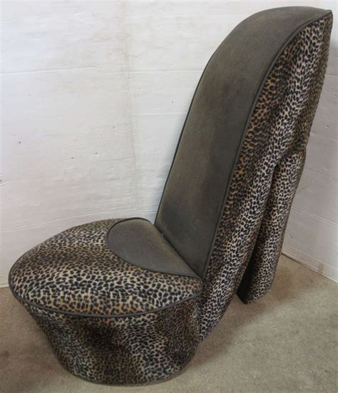 Albrecht Auctions Leopard Print High Heel Chair