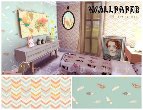 Wallpaper By Sims4luxury Sims 4 Blog Sims 4 Sims 4 Custom Content