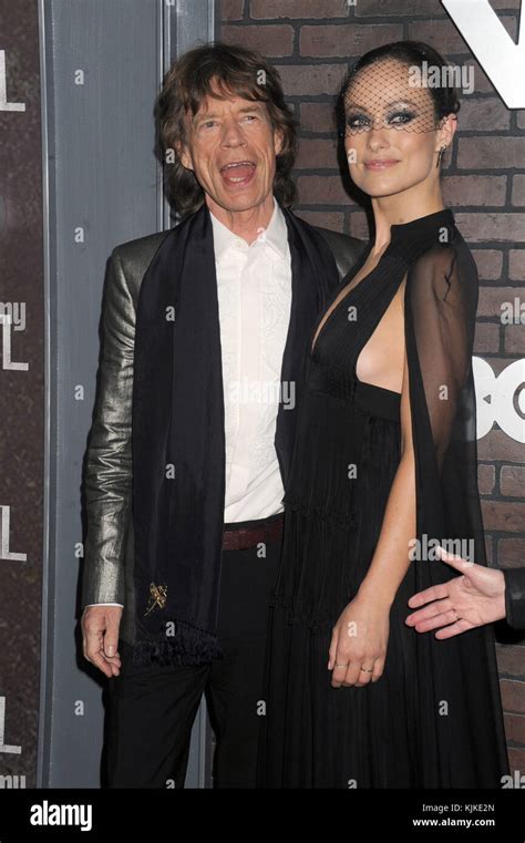 New York Ny January 15 Mick Jagger Olivia Wilde Attends The Vinyl New York Premiere At