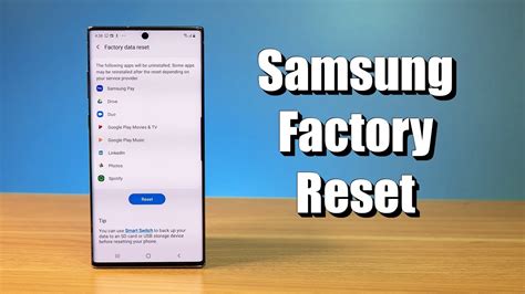 Samsung Factory Data Reset Tutorial Youtube