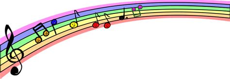 Rainbow Vector Png Vector Graphics Of Rainbow Musical Notes Music