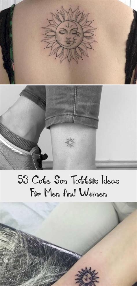 53 Cute Sun Tattoos Ideas For Men And Women Sun Tattoos Tattoos For
