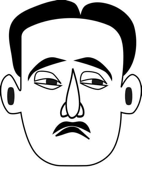 Sad Face Line Drawing Clipart Best