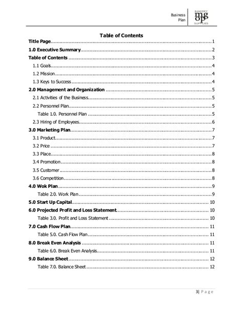 This template provides a business plan outline with sample questions, tables, and a working table of contents. Business Plan - MGOP Bakery Supplies