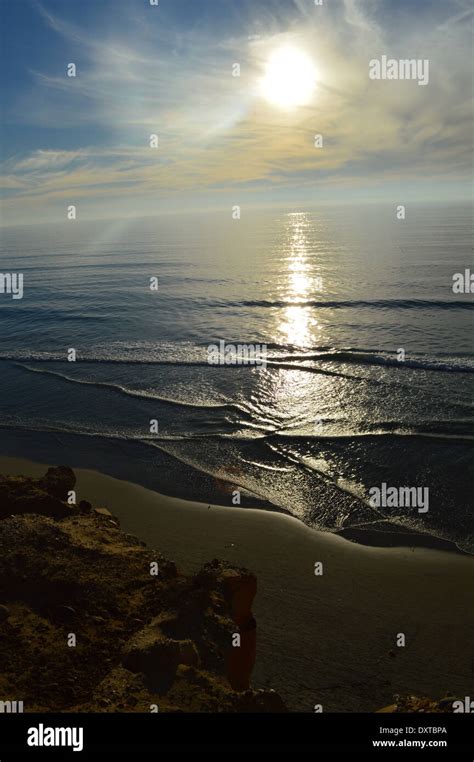 Sun Over Torrey Pines Cliffs Stock Photo Alamy