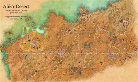 Alikr Desert Zone Map Sentinel Southern Part Of Daggerfall Covenant