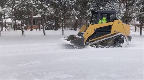 Asv Skid Steer In Snow Good Luck Doing This With Your Bobcat Youtube