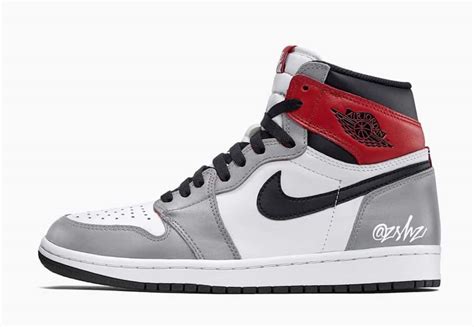This new air jordan 1 flaunts a white leather on the side panels and toe with light grey suede overlays for contrast. Air Jordan 1 High OG "Light Smoke Grey" - Le Site de la ...