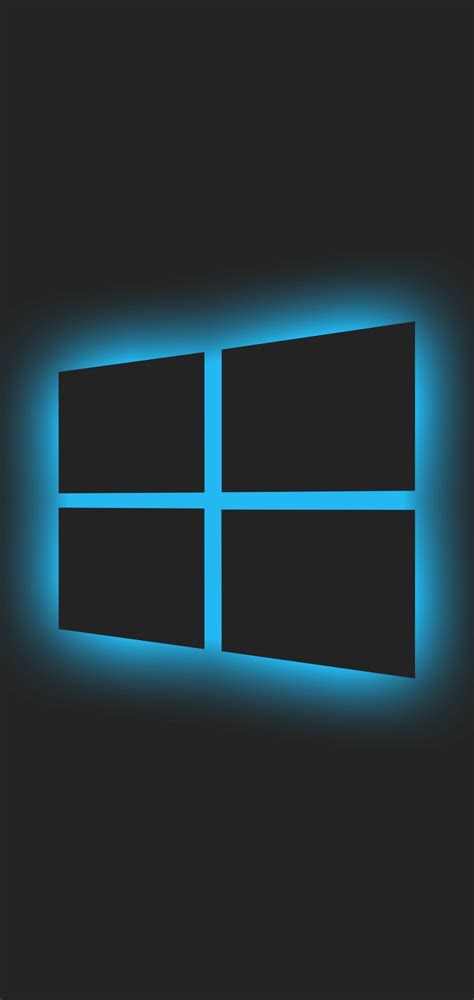 1080x2280 Resolution Windows 10 Logo Blue Glow One Plus 6huawei P20