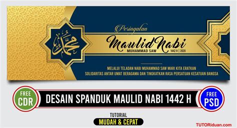 Desain Spanduk Maulid Nabi 1442 H Free Cdr And Free Psd