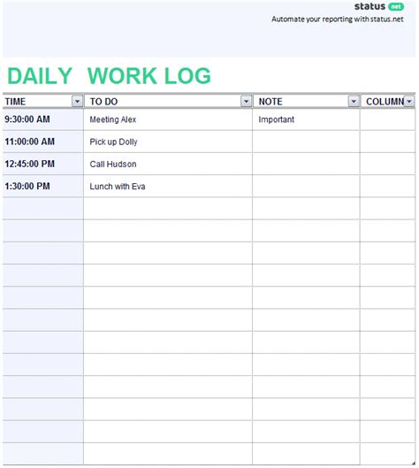 Therefore, just enter the required data and you can calculate the … Daily Log Templates - wanew.org