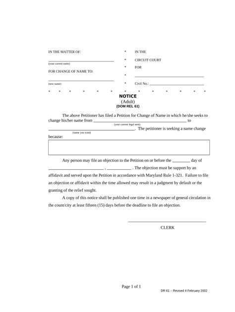 Adult Name Change Form Fill Out And Sign Printable Pdf Template Airslate Signnow