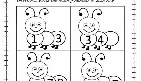 Missing Number Worksheet Pdf | Preschool math worksheets, Kindergarten