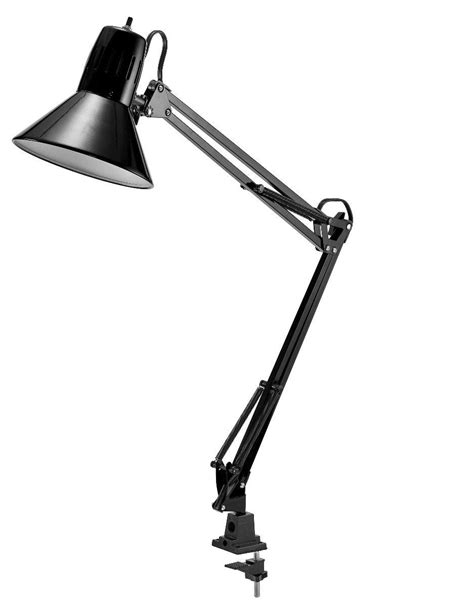 Swing Arm Desk Lamp With Clamp Black Bostitch Office