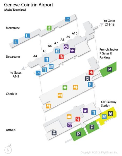 Gva Geneve Cointrin Airport Terminal Map Airports Pinterest