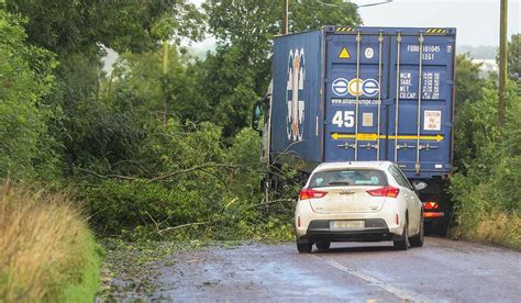 Fallen Trees Bring Traffic To A Standstill In The Aftermath Of Storm