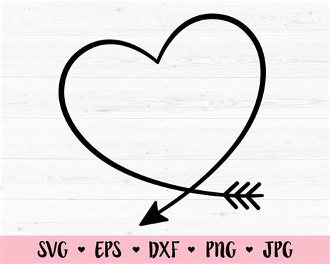 Svg Files Love Arrow Clipart Love Arrow Svg Valentine Svg File For