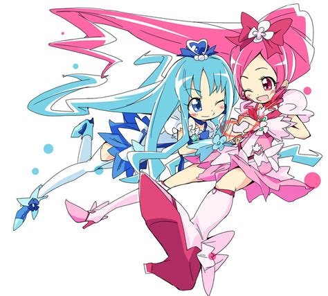 Kurumi Erika Hanasaki Tsubomi Cure Marine And Cure Blossom Precure