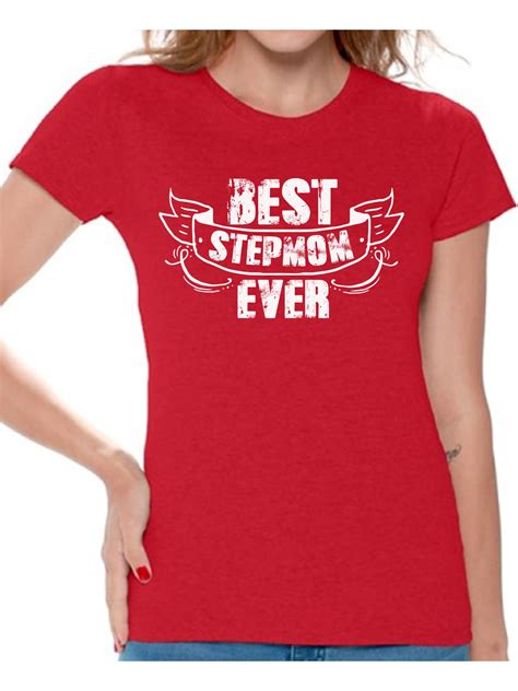 Awkward Styles Best Stepmom Ever T Shirts For Women Cute Step Mom Clothing Collection Birthday