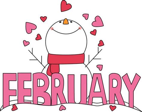 February Clip Art Month Of February Snowman Love Clip Art Image The