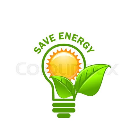 Save Energy Symbol Of Alternative Stock Vector Colourbox