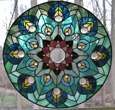 Peacock Mandala Stained Glass Diy Stained Glass Crafts Stained Glass Designs