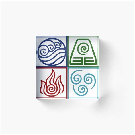 Four Elements Symbol Avatar Acrylic Block For Sale By Daljo Redbubble