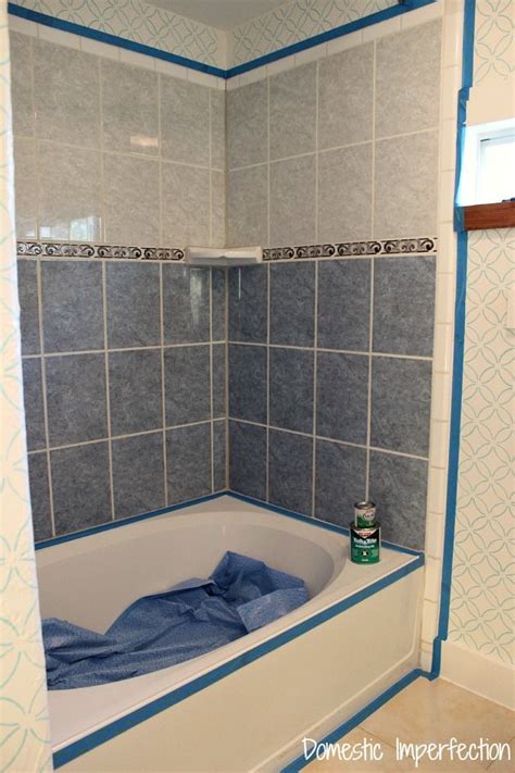 How To Refinish Outdated Tile Yes I Painted My Shower Wildfire