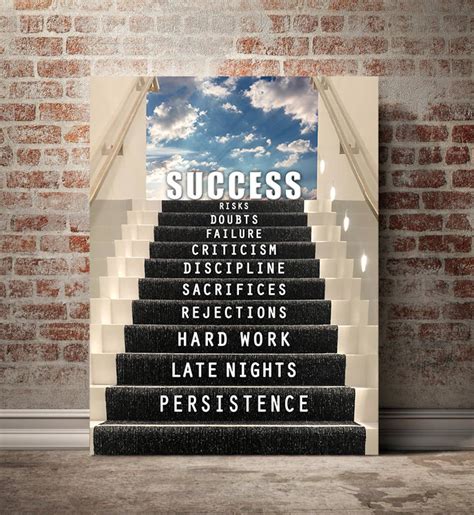 Success Stairs Motivational Wall Art Canvas Prints For Your Etsy