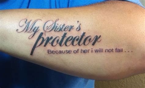 My ‘sisters Protector Tattoo A Lifetime Promise That Can Never Be Broken