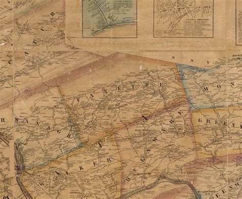 Fayette Township Pennsylvania 1863 Old Town Map Custom Print Juniata