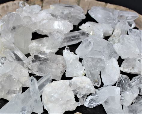 Mini Clear Quartz Crystal Clusters Points And Peices Choose Ounces