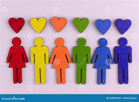 Baner Of Lgbt Community Little People In The Colors Of The Lgbt Community Flag Concept Of