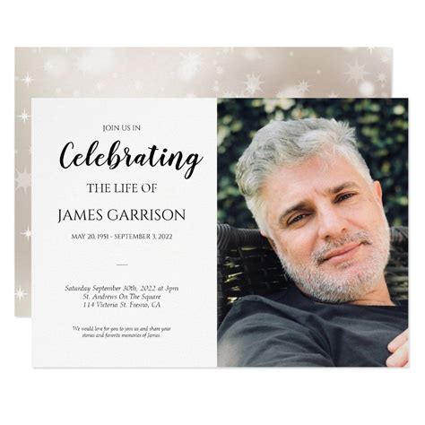 Funeral Invitation Pocket Invitation Funeral Gifts Wedding Poems Photo Announcement