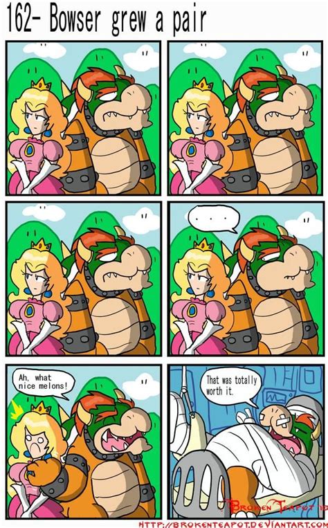 Bowser Grew A Pair By Brokenteapot Bowser Geek Humor Guy Pictures