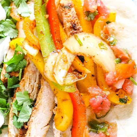 Chicken Fajita Recipe Full Of Vegetables The Thirsty Feast By Honey And Birch