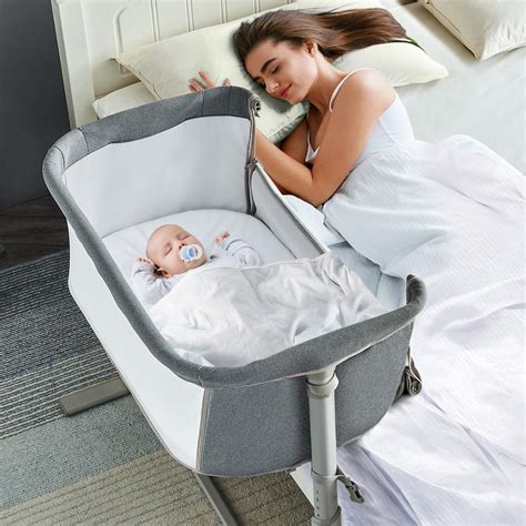 Ronbei Baby Bassinet Bedside Sleeper Easy To Assemble Bassinets For