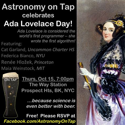 Astronomy on Tap celebrates Ada Lovelace Day – Ada Lovelace Day