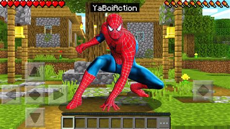 Playing As Spider Man In Minecraft Pocket Edition Youtube