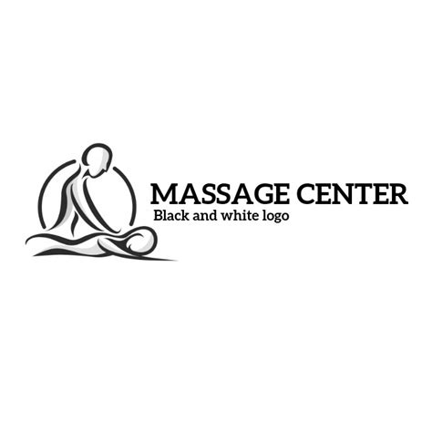 Copy Of Massage Center Black And White Logo Postermywall