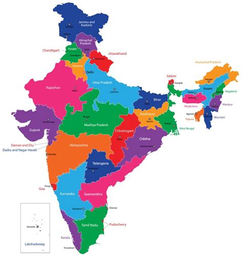 India Map With State Names