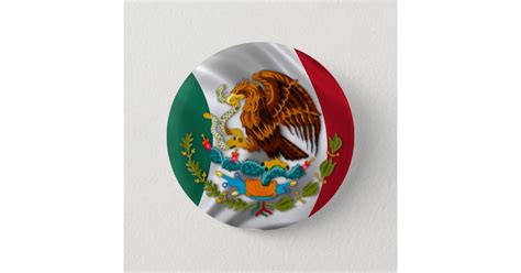 Flag Of Mexico Coat Of Arms 6 Cm Round Badge Zazzle