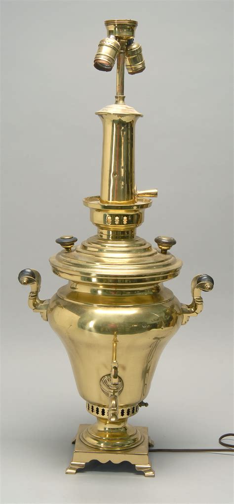 Price Guide For Russian Brass Samovar Mounted As A Table