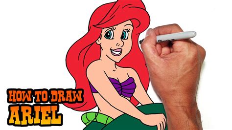 How To Draw Ariel The Babe Mermaid YouTube