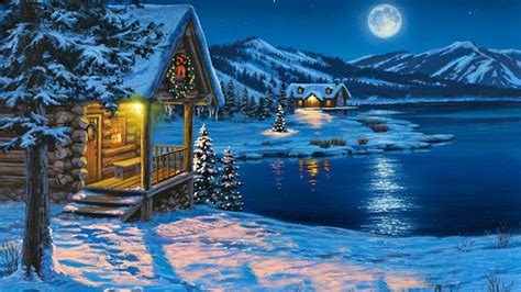 Hd winter cabin 4k images for desktop: Winter Cabin Wallpaper for Desktop (57+ images)