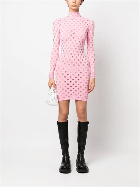 Maisie Wilen Long Sleeved Perforated Mini Dress Farfetch
