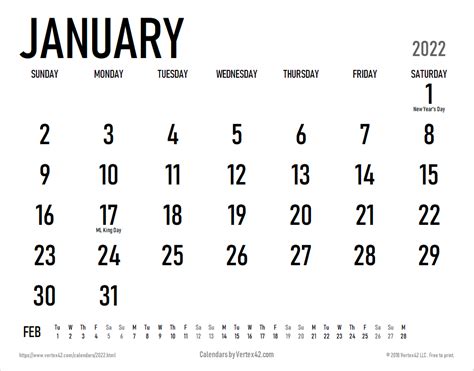 Try the original monthly calendar template , one of the printable yearly calendar templates, or the new perpetual calendar template. Free Printable 2022 Calendar | Free Letter Templates